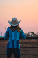 Load image into Gallery viewer, Patchwork denim blazer