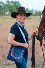 Load image into Gallery viewer, Brown paisley cinch bag