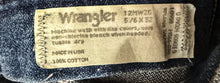 Load image into Gallery viewer, Upcycled patchwork wrangler jeans