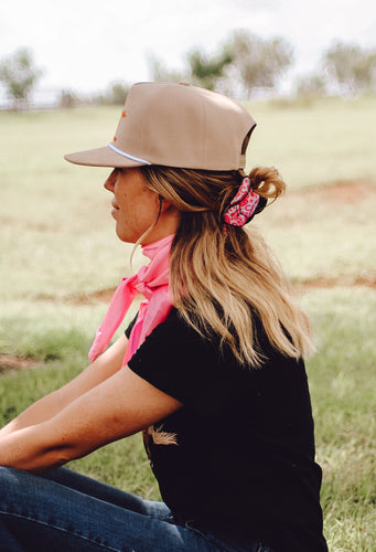 Pink cowgirl hat hair claws