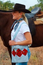Load image into Gallery viewer, Rocking red denim bag