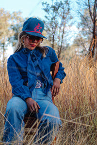 Daisy denim blouse