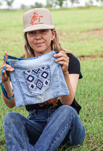 Aztec denim bag