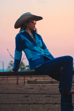 Load image into Gallery viewer, Patchwork denim blazer