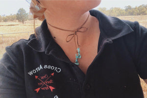 Turquoise drop chokers